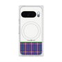 Premium Square Case with Pixelsnap［ CASEPLAY Tartan Check - Purple ］