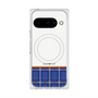 Premium Square Case with Pixelsnap［ CASEPLAY Tartan Check - Blue ］