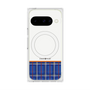 Premium Square Case with Pixelsnap［ CASEPLAY Tartan Check - Blue ］