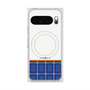Premium Square Case with Pixelsnap［ CASEPLAY Tartan Check - Blue ］