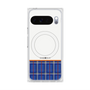 Premium Square Case with Pixelsnap［ CASEPLAY Tartan Check - Blue ］