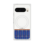 Premium Square Case with Pixelsnap［ CASEPLAY Tartan Check - Blue ］