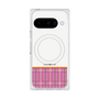 Premium Square Case with Pixelsnap［ CASEPLAY Tartan Check - Pink ］
