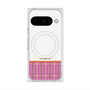 Premium Square Case with Pixelsnap［ CASEPLAY Tartan Check - Pink ］