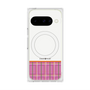 Premium Square Case with Pixelsnap［ CASEPLAY Tartan Check - Pink ］