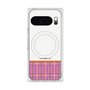 Premium Square Case with Pixelsnap［ CASEPLAY Tartan Check - Pink ］
