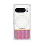 Premium Square Case with Pixelsnap［ CASEPLAY Tartan Check - Pink ］