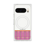 Premium Square Case with Pixelsnap［ CASEPLAY Tartan Check - Pink ］