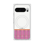 Premium Square Case with Pixelsnap［ CASEPLAY Tartan Check - Pink ］