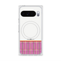 Premium Square Case with Pixelsnap［ CASEPLAY Tartan Check - Pink ］