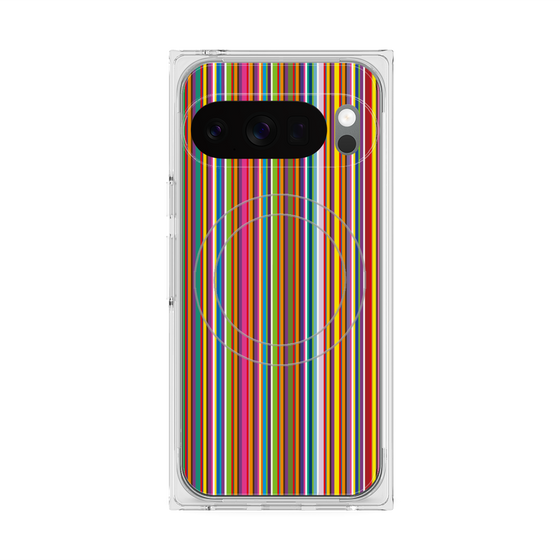 Premium Square Case with Pixelsnap［ Colorful Stripe ］