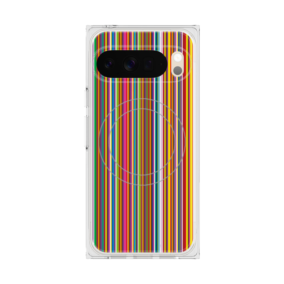 Premium Square Case with Pixelsnap［ Colorful Stripe ］
