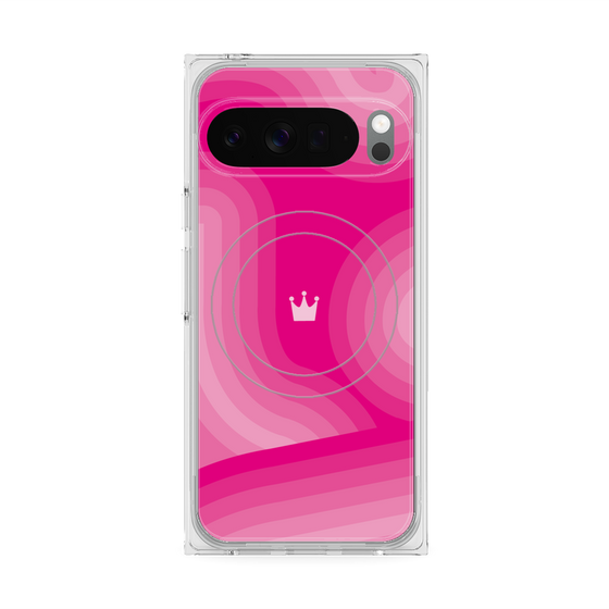Premium Square Case with Pixelsnap［ CASEPLAY Winding Pattern - Pink ］