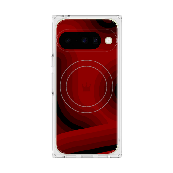 Premium Square Case with Pixelsnap［ CASEPLAY Winding Pattern - Red ］