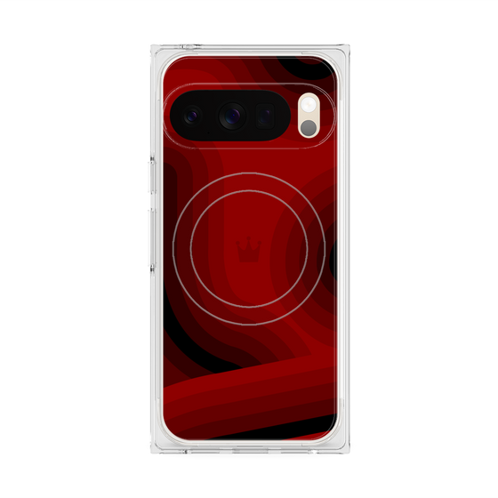 Premium Square Case with Pixelsnap［ CASEPLAY Winding Pattern - Red ］