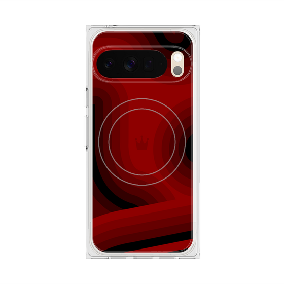 Premium Square Case with Pixelsnap［ CASEPLAY Winding Pattern - Red ］