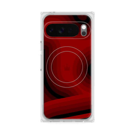 Premium Square Case with Pixelsnap［ CASEPLAY Winding Pattern - Red ］