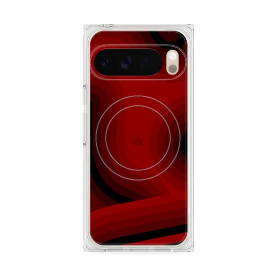 Premium Square Case with Pixelsnap［ CASEPLAY Winding Pattern - Red ］