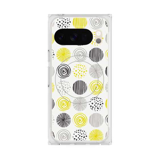 Premium Square Case with Pixelsnap［ Nordic Circle - Yellow ］