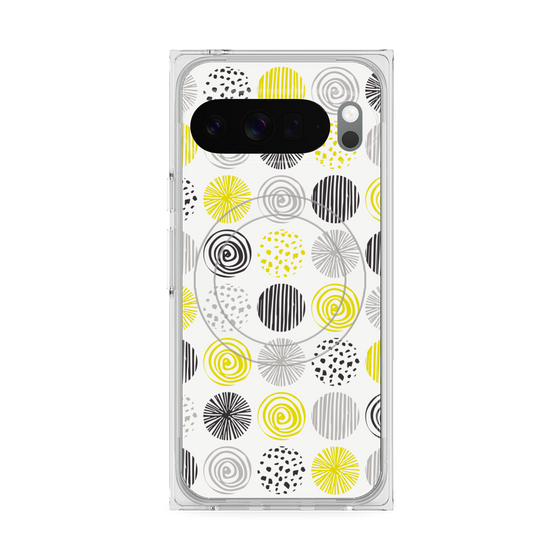 Premium Square Case with Pixelsnap［ Nordic Circle - Yellow ］