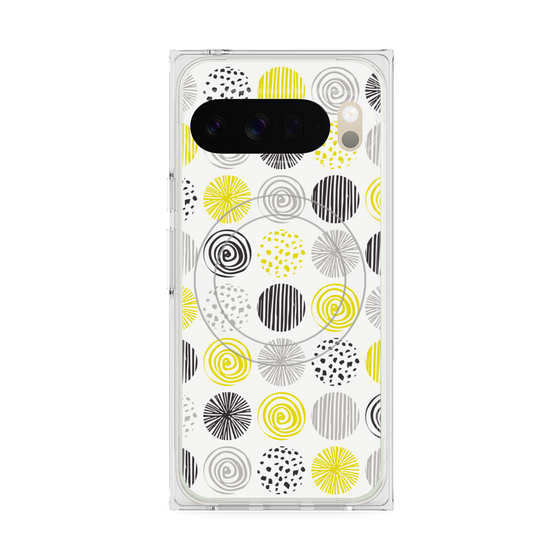 Premium Square Case with Pixelsnap［ Nordic Circle - Yellow ］