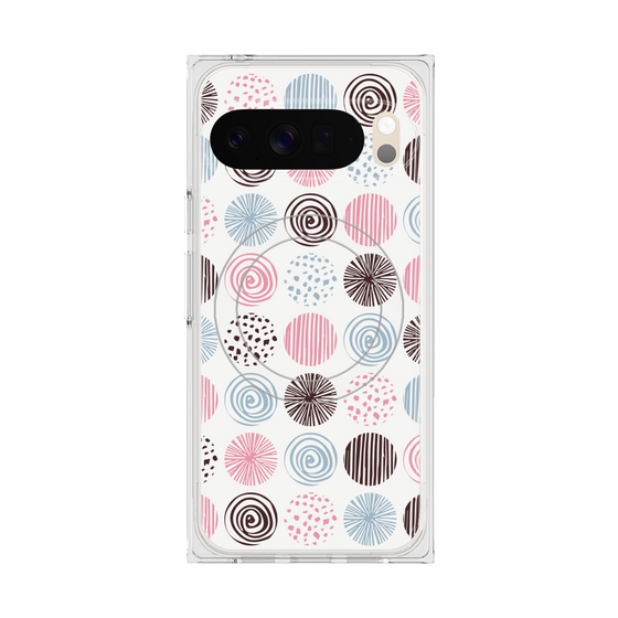 Premium Square Case with Pixelsnap［ Nordic Circle - Pink ］