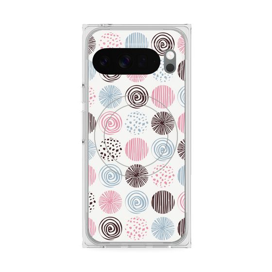 Premium Square Case with Pixelsnap［ Nordic Circle - Pink ］