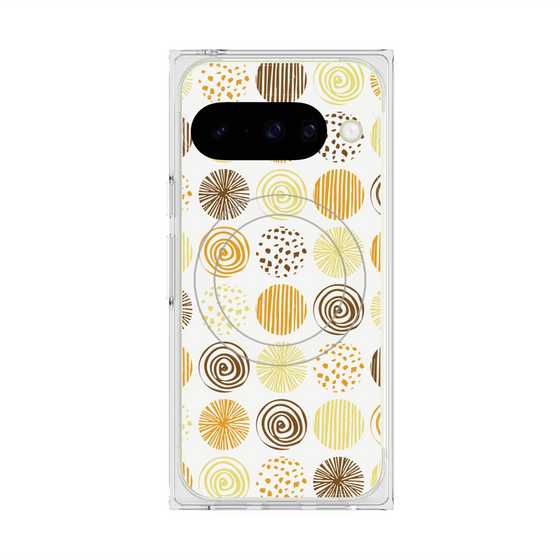 Premium Square Case with Pixelsnap［ Nordic Circle - Orange ］