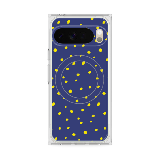 Premium Square Case with Pixelsnap［ Drawing Dot - Navy ］