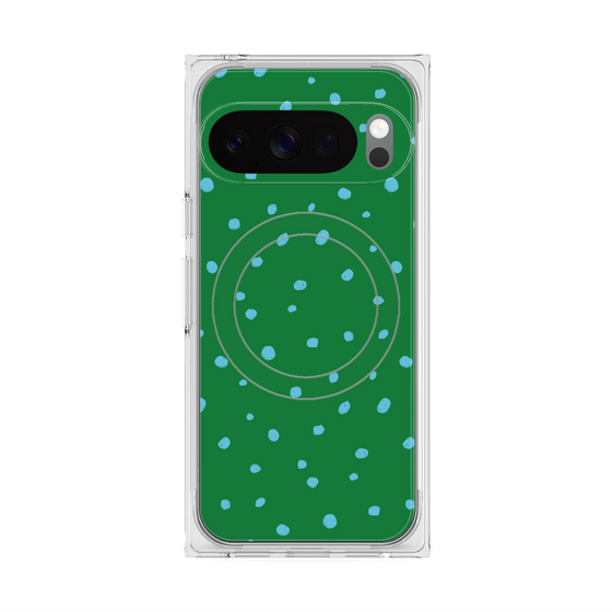 Premium Square Case with Pixelsnap［ Drawing Dot - Green ］