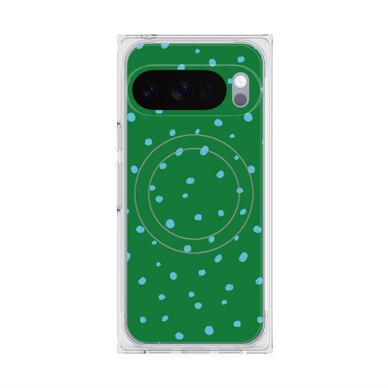 Premium Square Case with Pixelsnap［ Drawing Dot - Green ］