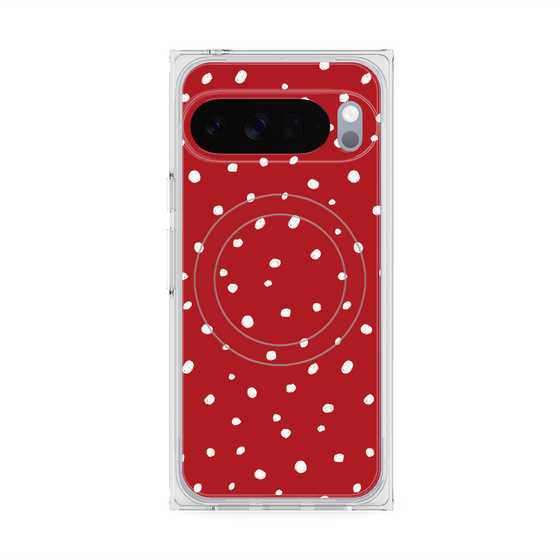 Premium Square Case with Pixelsnap［ Drawing Dot - Red ］