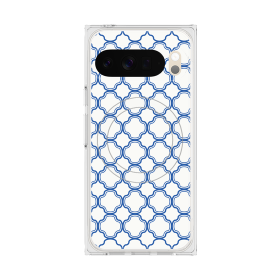 Premium Square Case with Pixelsnap［ Moroccan3 - Blue ］