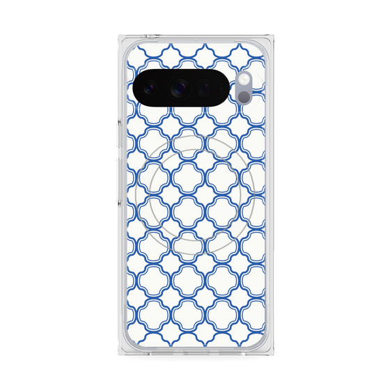 Premium Square Case with Pixelsnap［ Moroccan3 - Blue ］