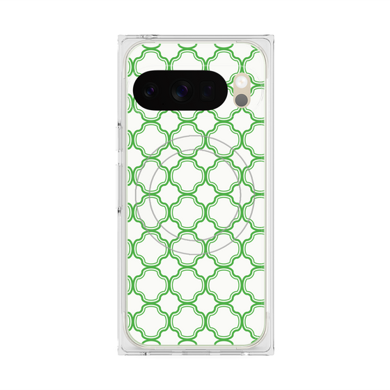 Premium Square Case with Pixelsnap［ Moroccan3 - Green ］