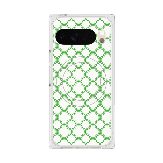 Premium Square Case with Pixelsnap［ Moroccan3 - Green ］
