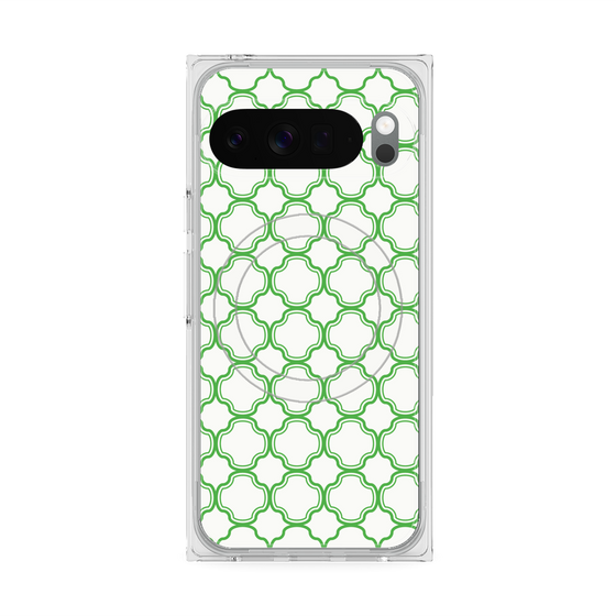 Premium Square Case with Pixelsnap［ Moroccan3 - Green ］