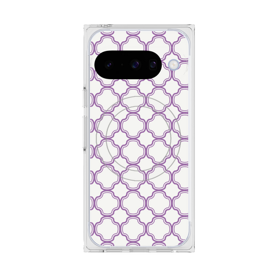 Premium Square Case with Pixelsnap［ Moroccan3 - Purple ］