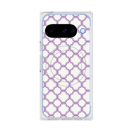 Premium Square Case with Pixelsnap［ Moroccan3 - Purple ］