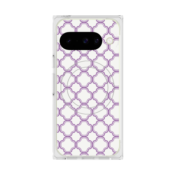 Premium Square Case with Pixelsnap［ Moroccan3 - Purple ］