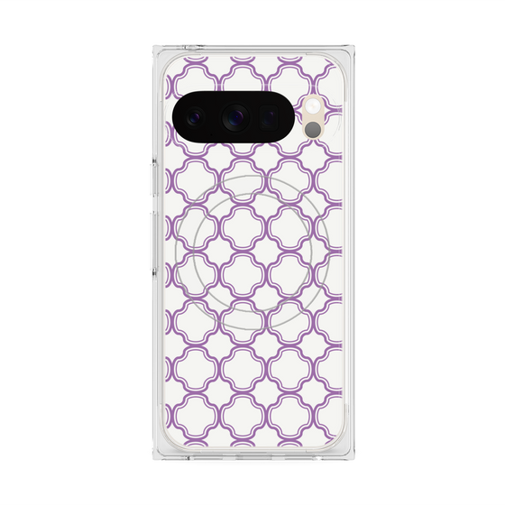 Premium Square Case with Pixelsnap［ Moroccan3 - Purple ］
