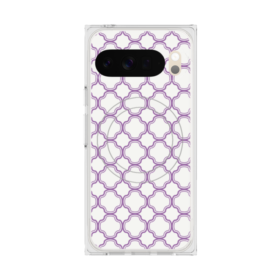 Premium Square Case with Pixelsnap［ Moroccan3 - Purple ］
