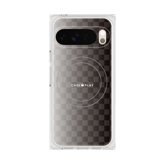 Premium Square Case with Pixelsnap［ CASEPLAY Check - Black ］