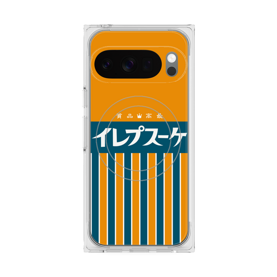 Premium Square Case with Pixelsnap［ CASEPLAY Retro - Orange ］