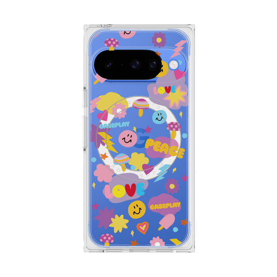 Premium Square Case with Pixelsnap［ Original - LOVE & PEACE ］