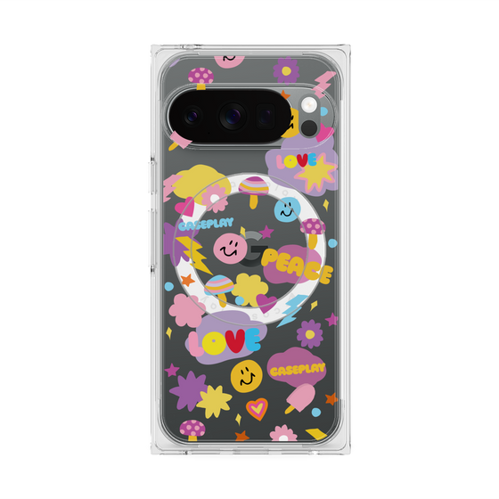 Premium Square Case with Pixelsnap［ Original - LOVE & PEACE ］