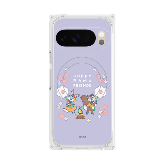 Premium Square Case with Pixelsnap［ Kuppyramu Friends - Flower ］