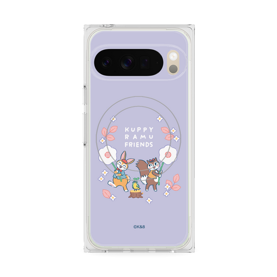 Premium Square Case with Pixelsnap［ Kuppyramu Friends - Flower ］
