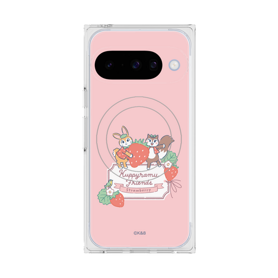 Premium Square Case with Pixelsnap［ Kuppyramu Friends - Strawberry ］
