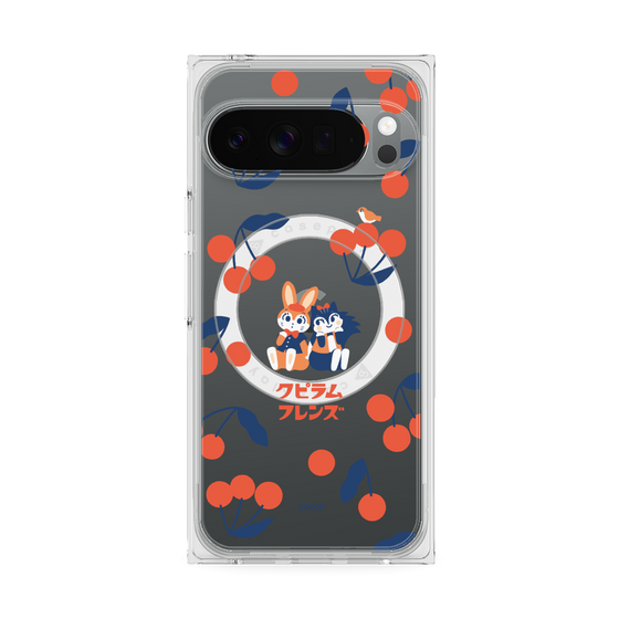 Premium Square Case with Pixelsnap［ Kuppyramu Friends - Cherry ］
